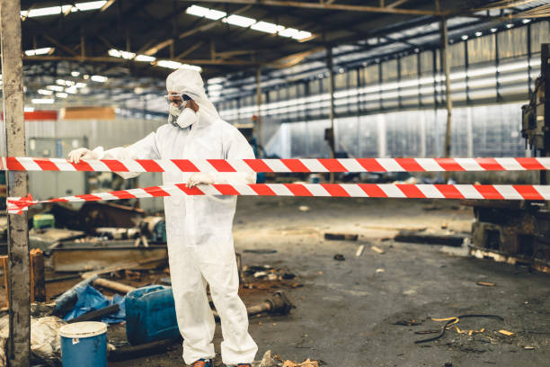 Professional Biohazard technician working in Dupont, CO